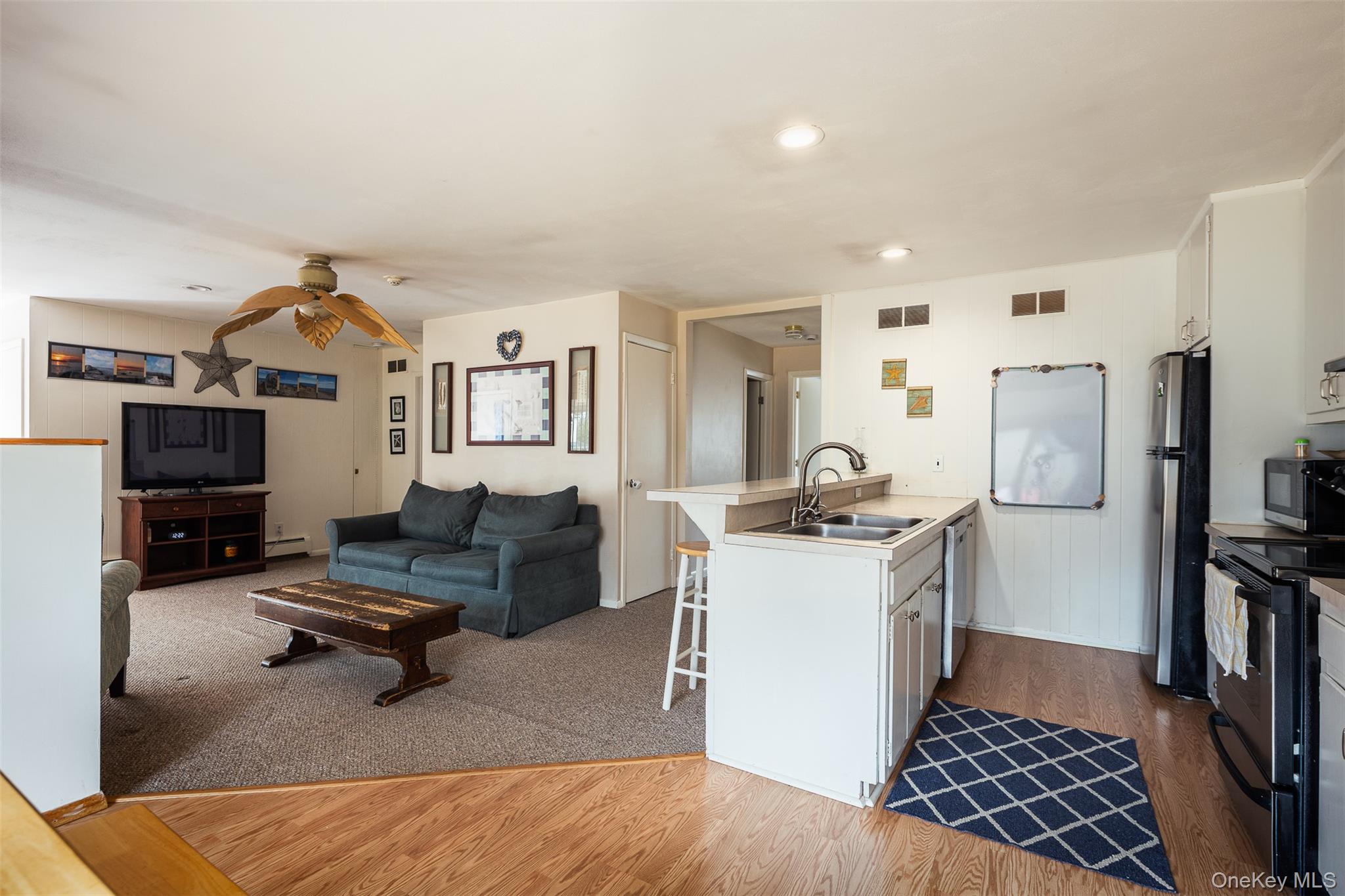 2 Fenwick Street Mastic, NY 11950 - Photo 6 of 27 a living room with furniture and a flat screen tv