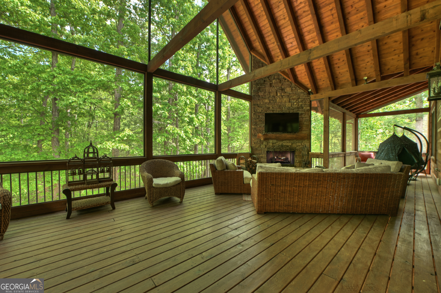 366 Shepherds Lane Morganton, GA 30560 - Photo 78 of 79 a living room with large windows and furniture