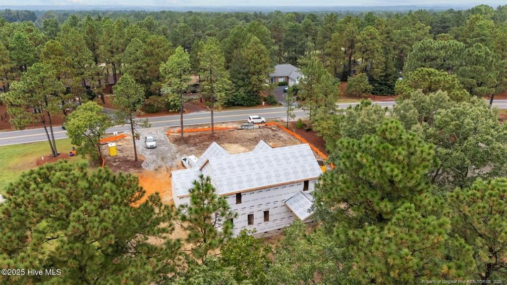 2177 Airport Road Whispering Pines, NC 28327 - Photo 15 of 15 an aerial view of a house with a yard basket ball court and outdoor seating