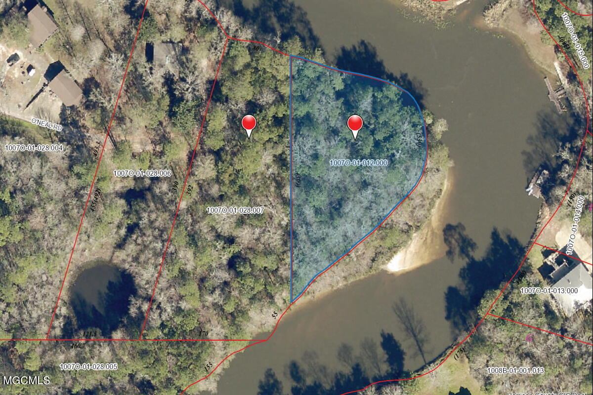 588 Oneal Road Gulfport, MS 39503 - Photo 3 of 10 588 O'Neal Lots Aerial with parcel numbe