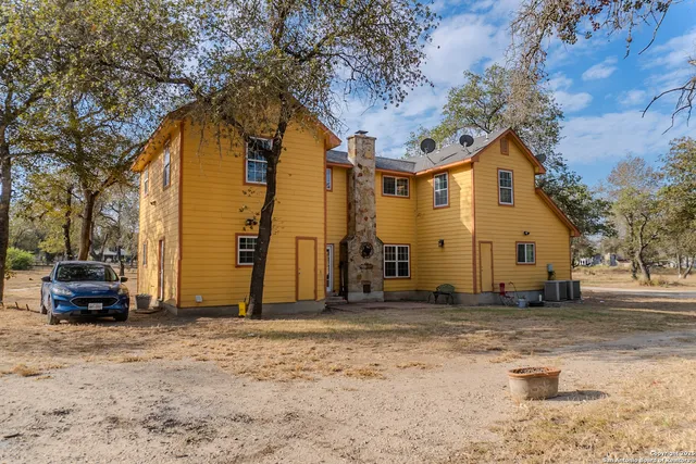 a car parked in front of a house