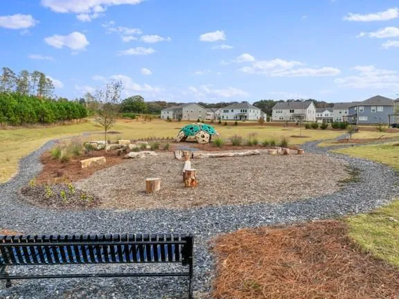a view of a swimming pool with a mountain