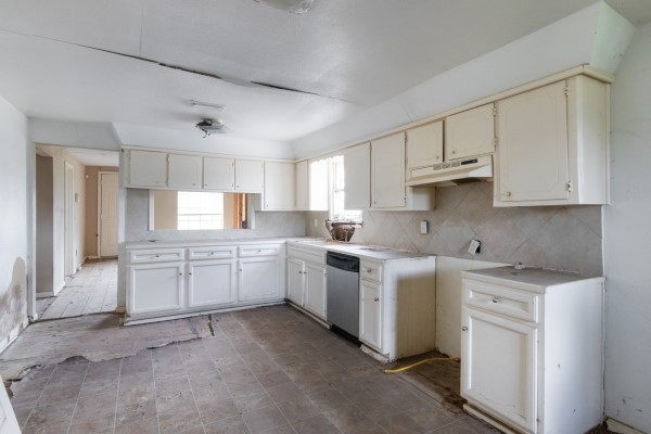 7973 Ritz Street Houston, TX 77028 - Photo 12 of 21 a kitchen with cabinets appliances a sink and a counter top space