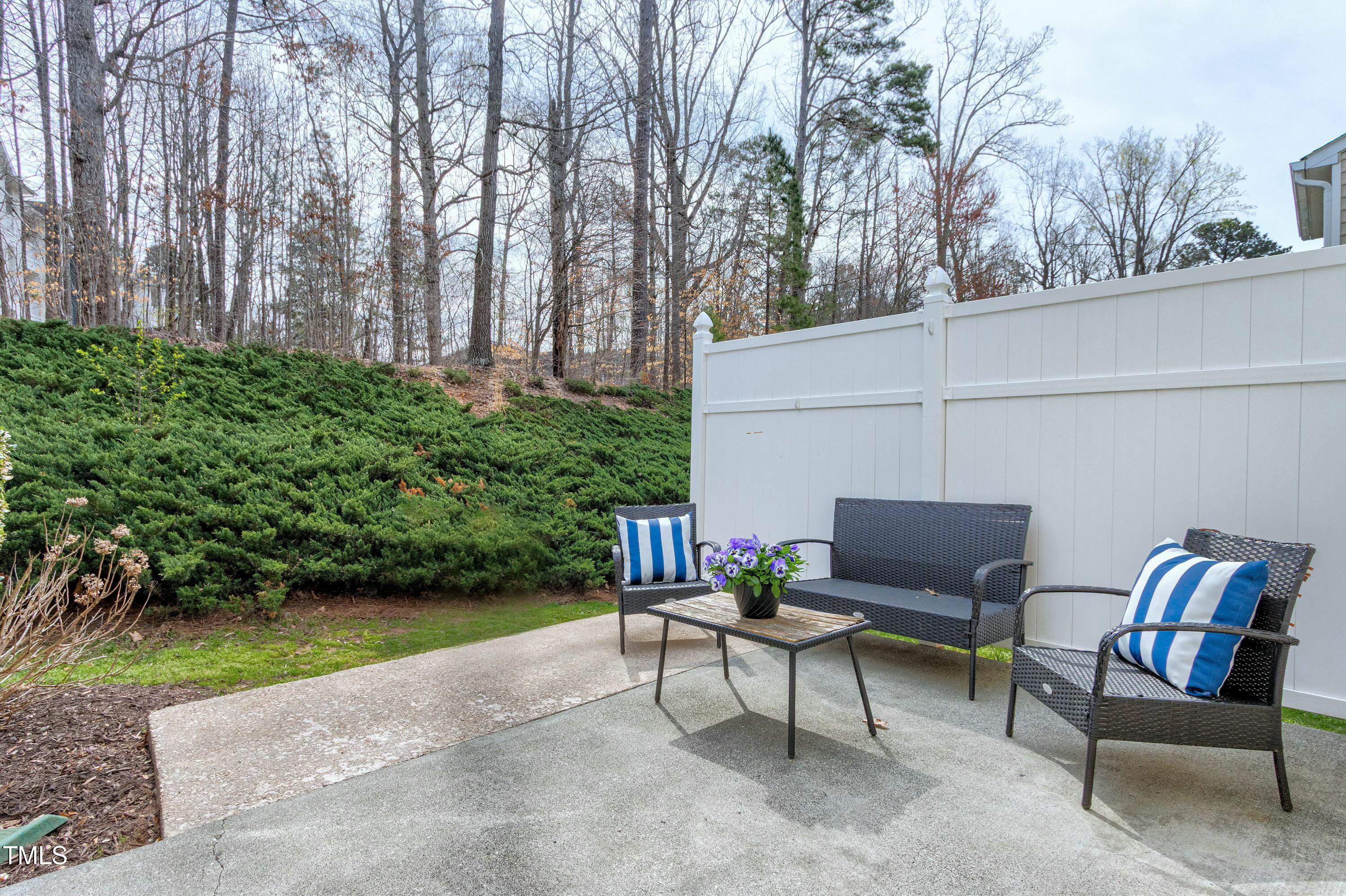4835 Sir Duncan Way Raleigh, NC 27612 - Photo 25 of 30 a backyard of a house with outdoor seating