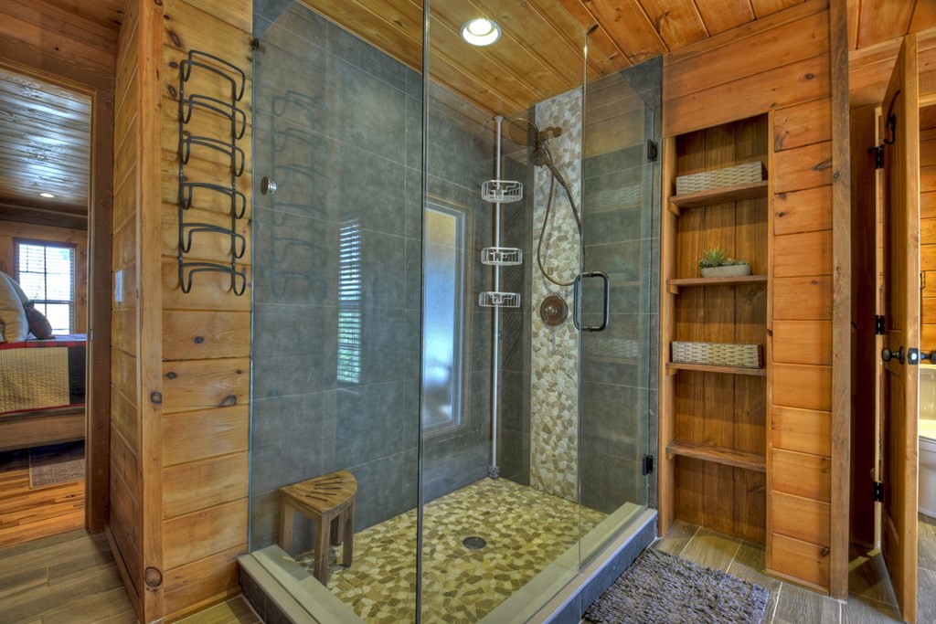 1276 Timber Lake Road Blue Ridge, GA 30513 - Photo 35 of 50 a bathroom with a shower