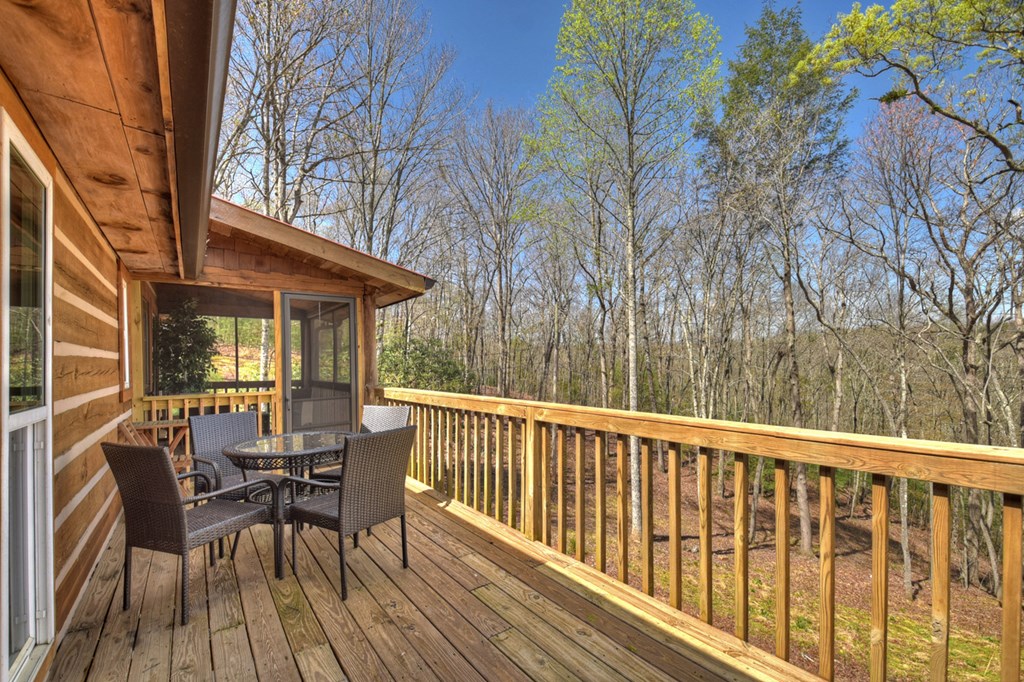 1276 Timber Lake Road Blue Ridge, GA 30513 - Photo 8 of 50 a view of backyard with a deck and wooden floor