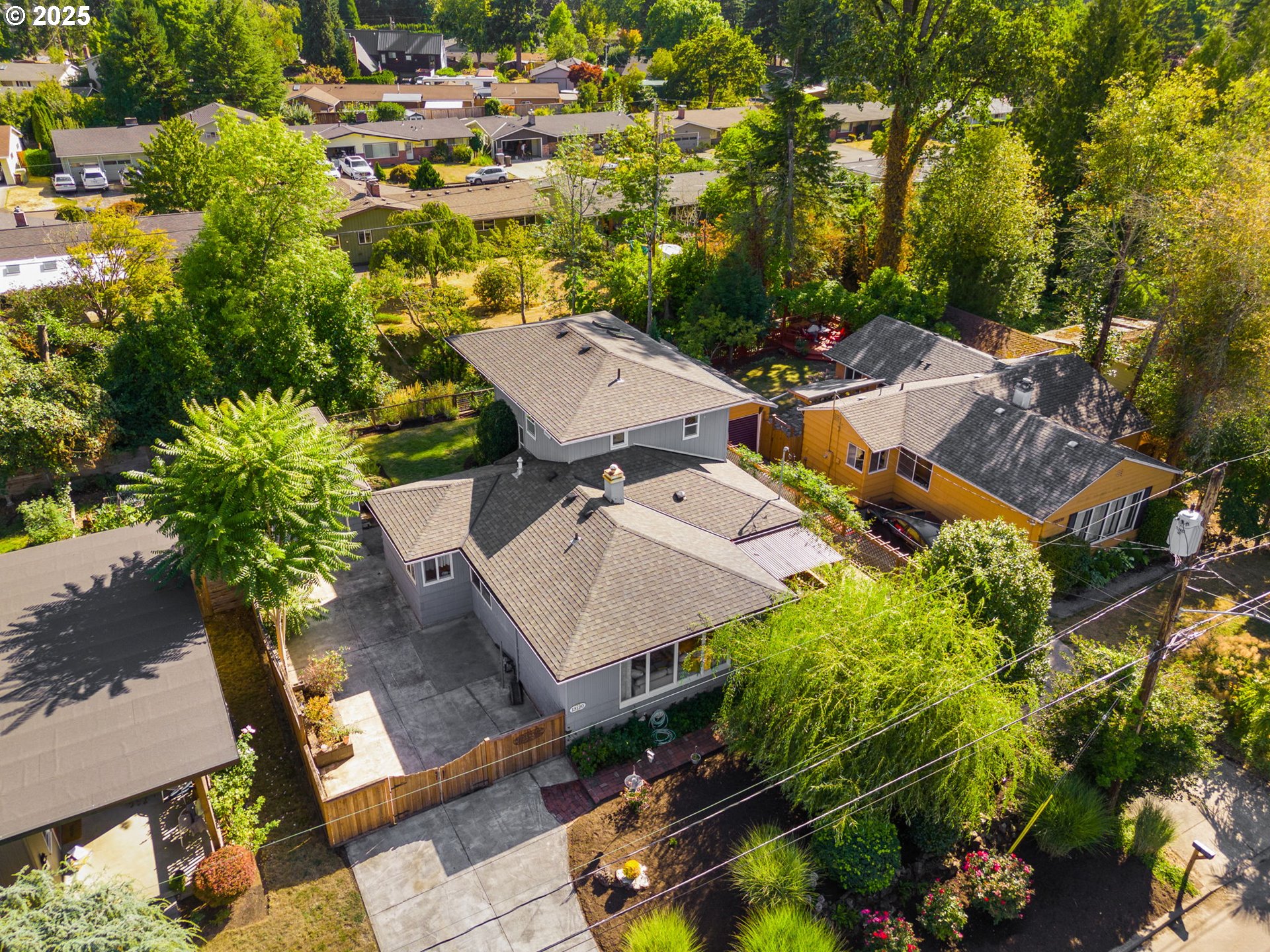 13120 Southwest Rita Drive Beaverton, OR 97005 - Photo 26 of 27 an aerial view of residential house with outdoor space and trees all around