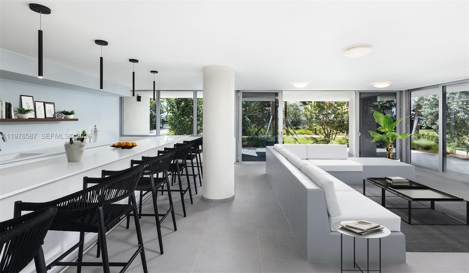 1500 Bay Road, Unit N0516 Miami Beach, FL 33139 - Photo 50 of 88 a view of a dining room with furniture window and outside view
