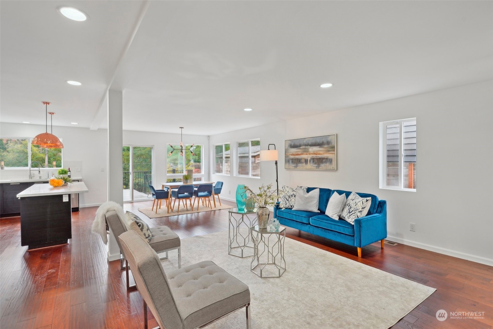 7453 Gatewood Road Southwest Seattle, WA 98136 - Photo 5 of 40 a living room with furniture and wooden floor