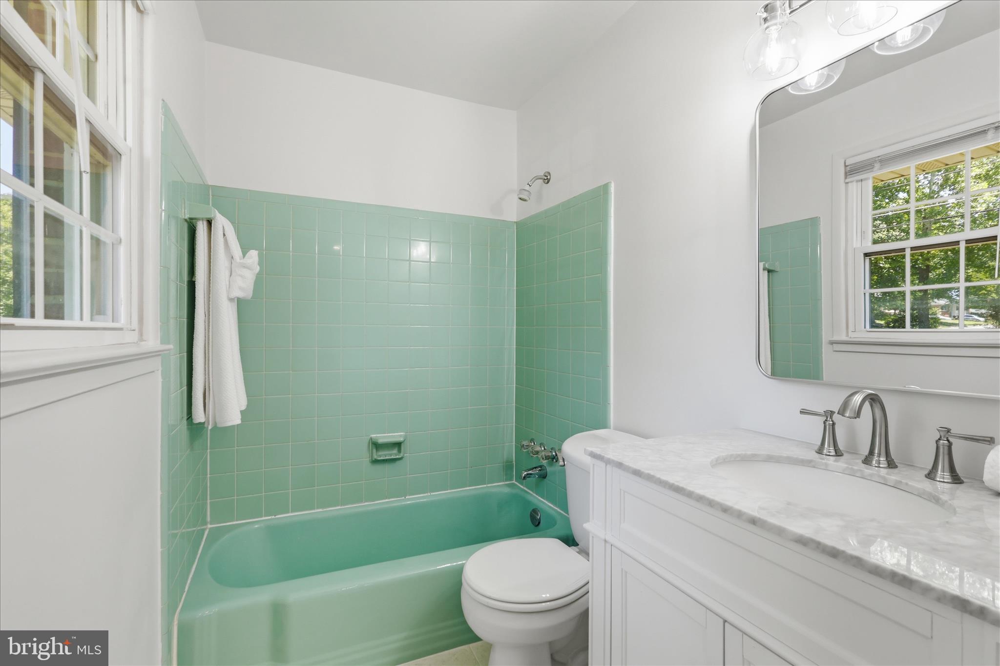 5609 Sedgwick Lane Springfield, VA 22151 - Photo 16 of 41 retro bath w new vanity, ceramic floor and more