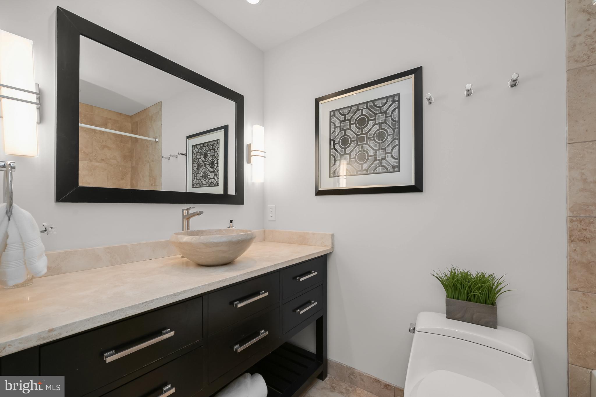 8805 Quiet Stream Court Potomac, MD 20854 - Photo 24 of 42 a bathroom with a toilet sink and mirror
