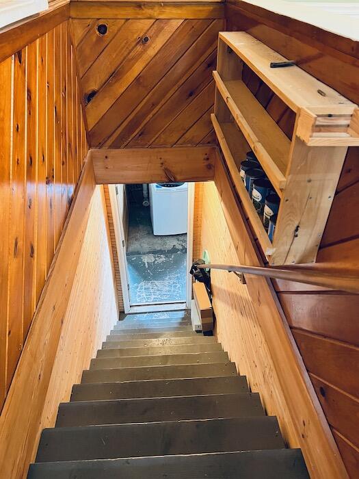 132 Keith Brook Road Dyer Brook, ME 04747 - Photo 46 of 60 BasementStairwell