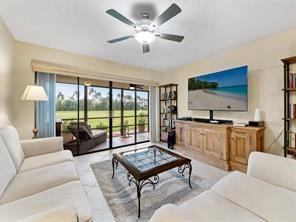 5054 Golfview Court, Unit 1514 Delray Beach, FL 33484 - Photo 5 of 27 a living room with furniture and a flat screen tv