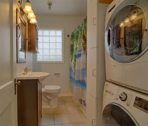 a view of a wooden roof deck