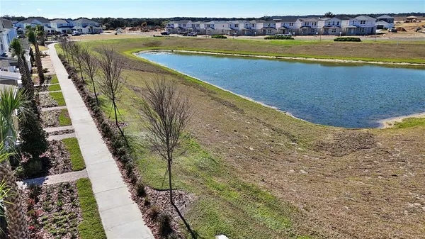 a view of an outdoor space and swimming pool