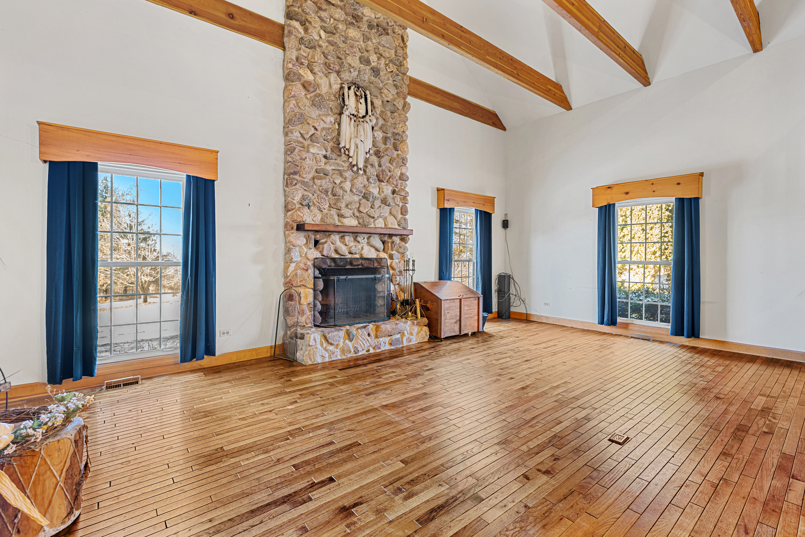 10901 Gasch Road Harvard, IL 60033 - Photo 20 of 46 a view of a livingroom with a fireplace and window