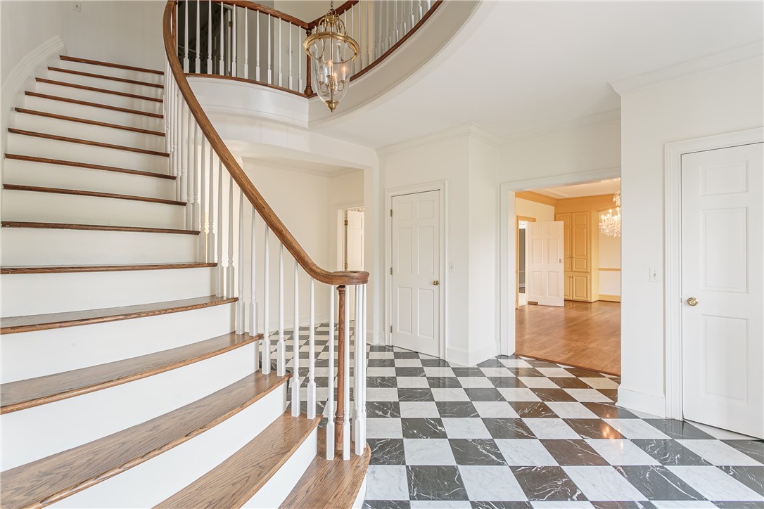 445 5 Points Road Rush, NY 14543 - Photo 3 of 40 The grand 2 story foyer with marble floor and wind