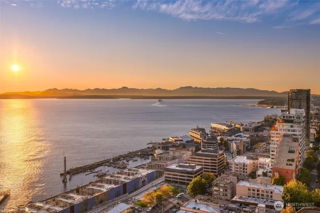 a view of city and ocean