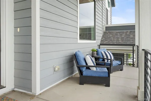 a outdoor space with a couch