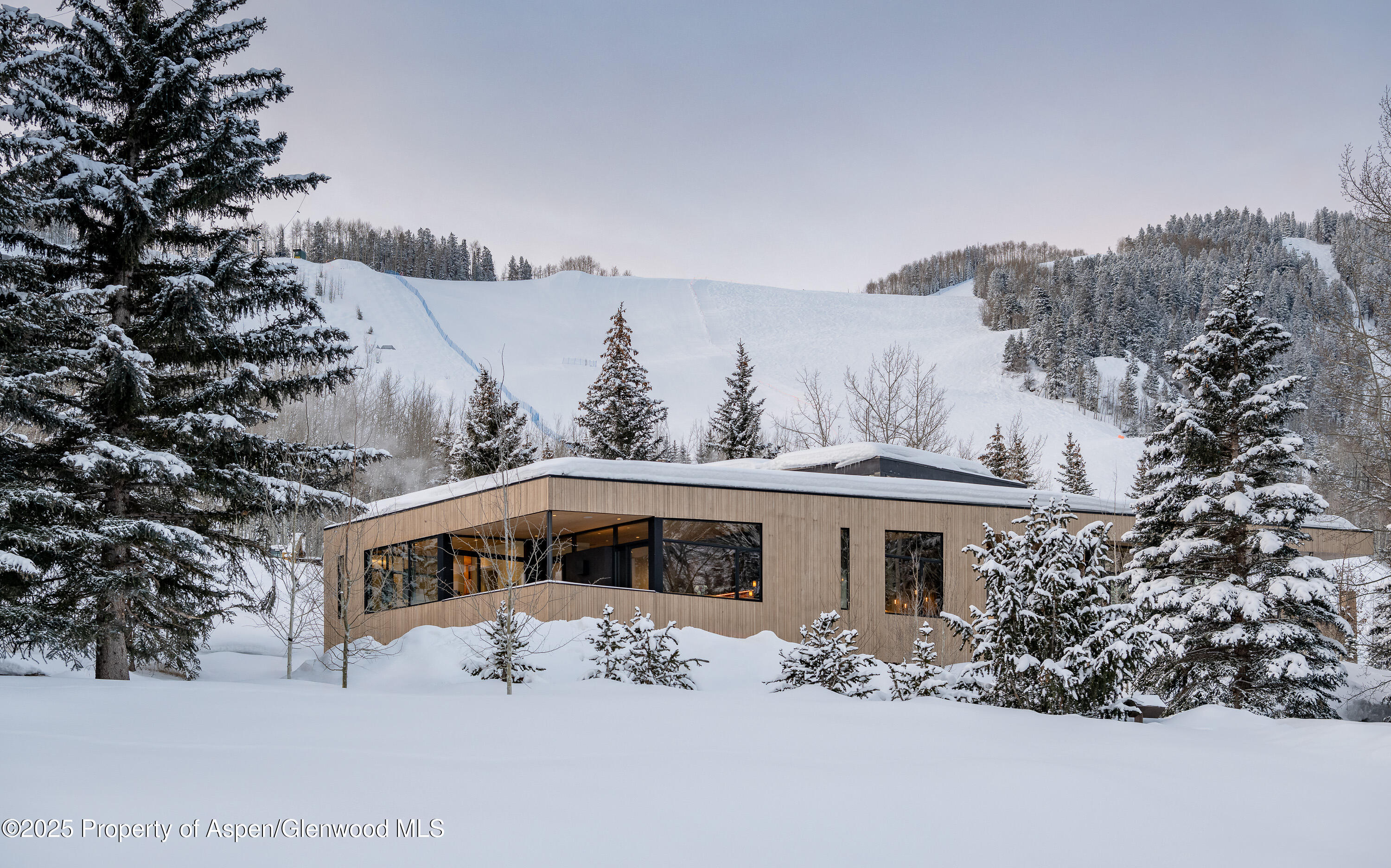 296 Glen Dee Road Aspen, CO 81611 - Photo 46 of 59 a front view of a house with a garden
