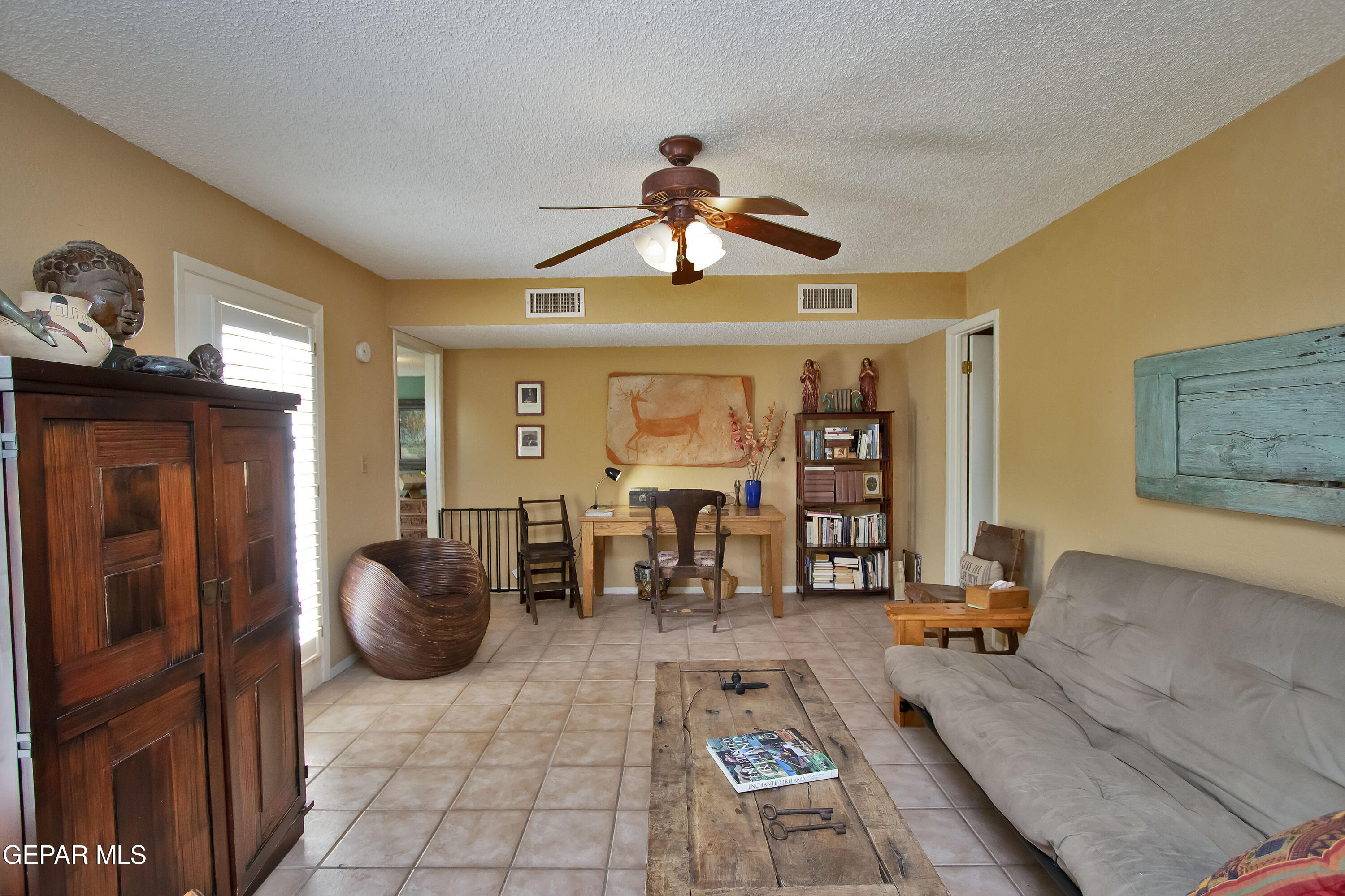 116 North Trevino Road Santa Teresa, NM 88008 - Photo 37 of 77 a living room with furniture a window and bookshelf