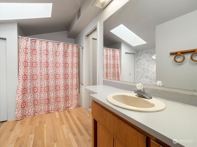 a large white room with a large window