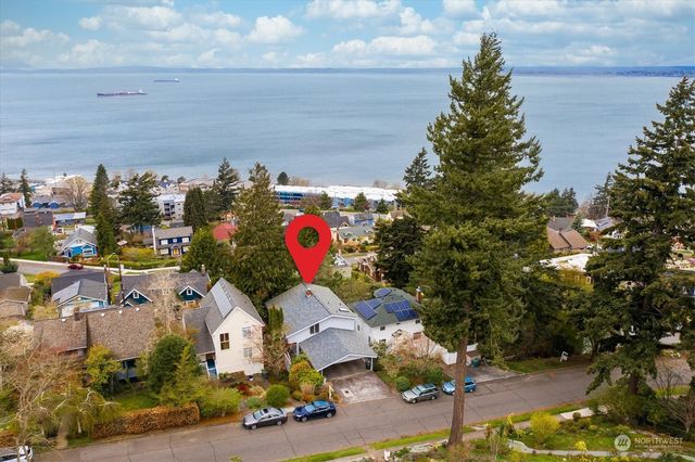 an aerial view of multiple house