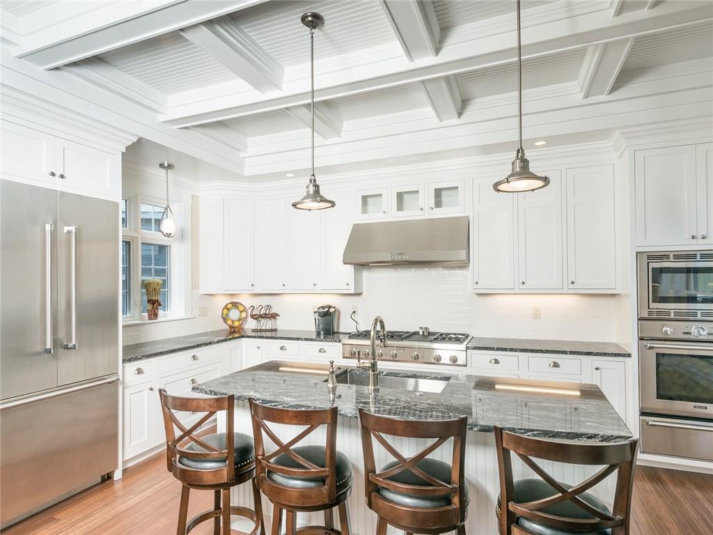 24 Perkins Cove Road, Unit 2 Ogunquit, ME 03907 - Photo 17 of 35 Coffered ceiling in the chefs kitchen.