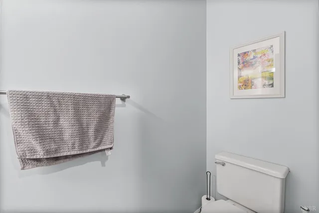 a view of small space with racks on the wall