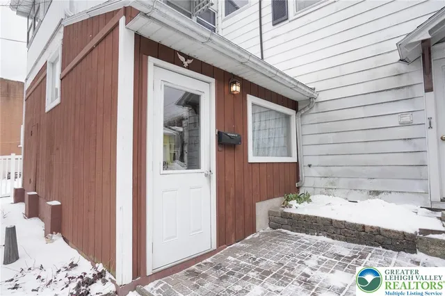 a view of a door and a outdoor space