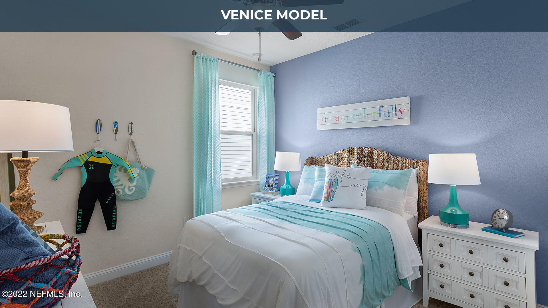 199 Thistleton Way St. Augustine, FL 32092 - Photo 12 of 42 a bedroom with a bed and a potted plant on the dresser