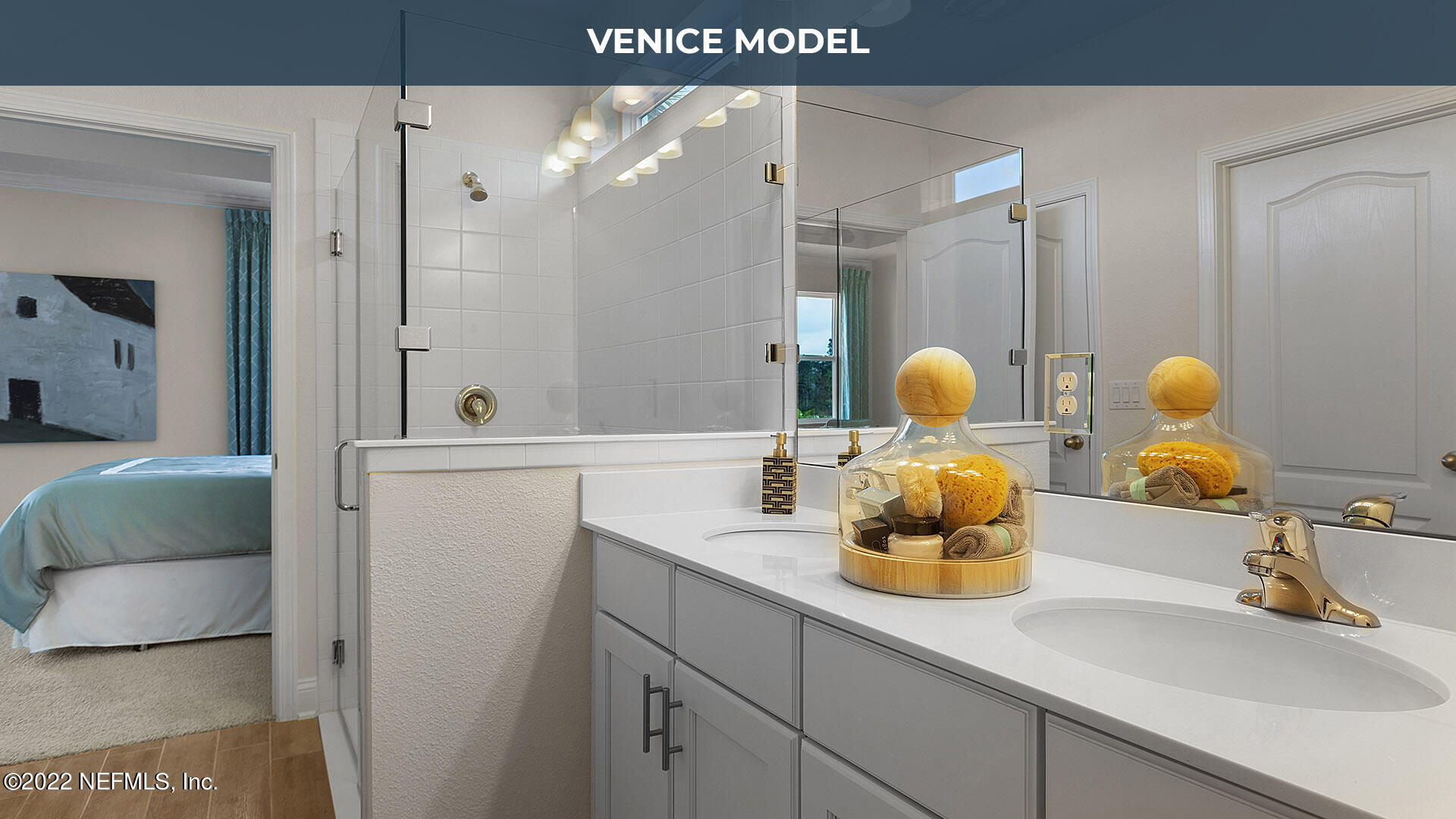 199 Thistleton Way St. Augustine, FL 32092 - Photo 16 of 42 a bathroom with a sink and a mirror