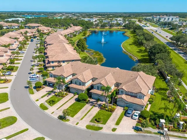 an aerial view of a city