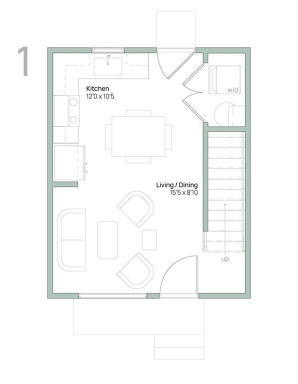 1070 Dill Avenue Southwest, Unit 104 Atlanta, GA 30310 - Photo 17 of 18 a picture of a room with a white wall and a a white wall