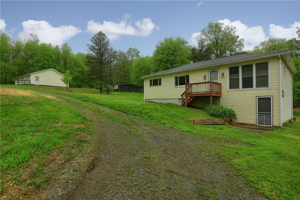 Lake frontage! 323 Boyers Road in Mercer Township offers country living 15 mins to Slippery Rock I-79 exit, 15 mins to Grove City, 30 Mins to Butler, 40 mins to Cranberry exit, with opportunities for fishing and hunting on 14.73 acres.