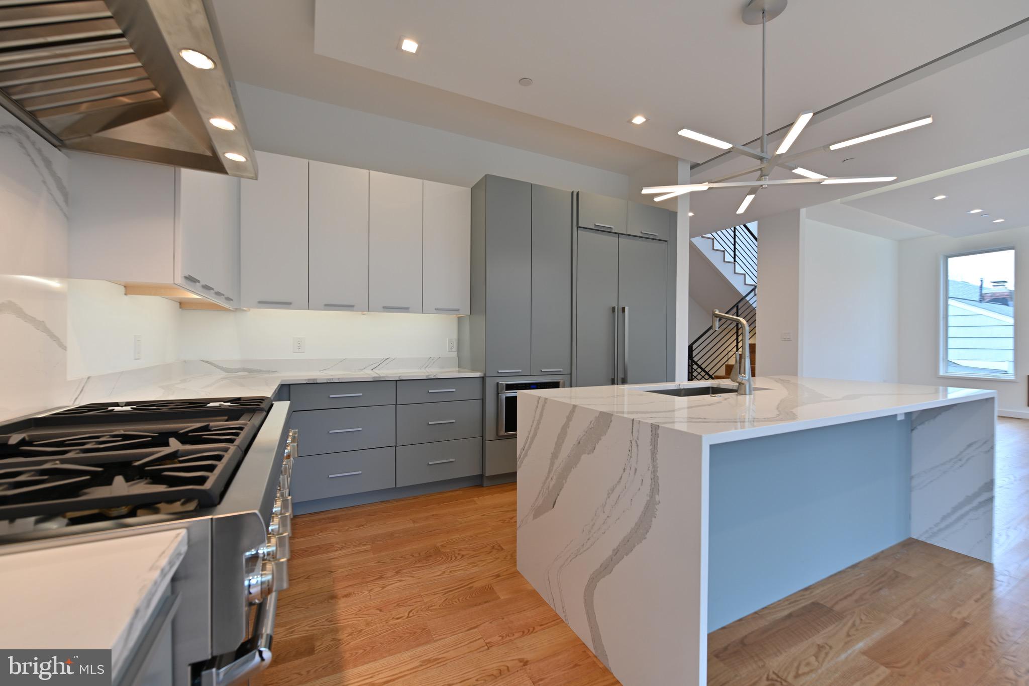 6210 Wedgewood Road Bethesda, MD 20817 - Photo 44 of 60 Modern design kitchen, waterfall island, Silstone