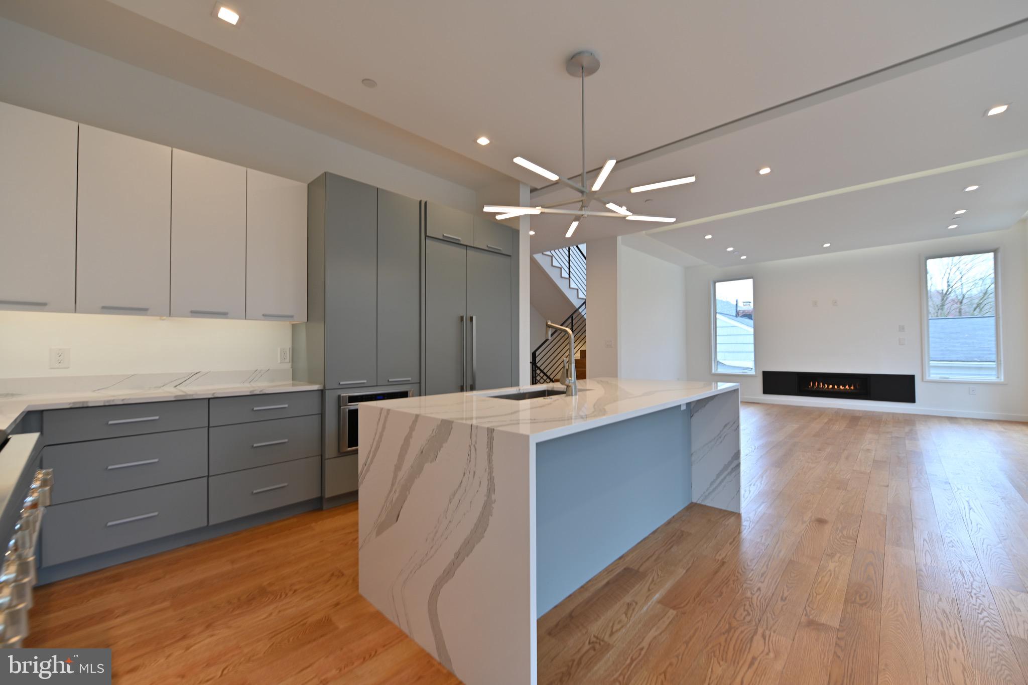 6210 Wedgewood Road Bethesda, MD 20817 - Photo 45 of 60 Modern design kitchen, waterfall island, Silstone