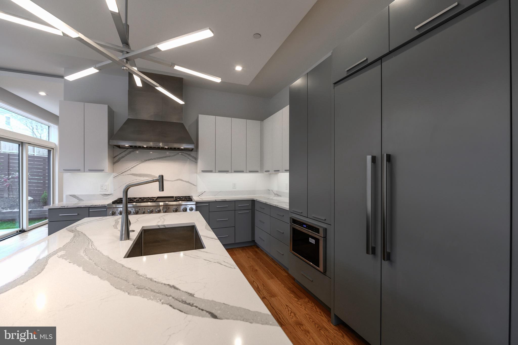 6210 Wedgewood Road Bethesda, MD 20817 - Photo 47 of 60 Modern design kitchen, waterfall island, Silstone