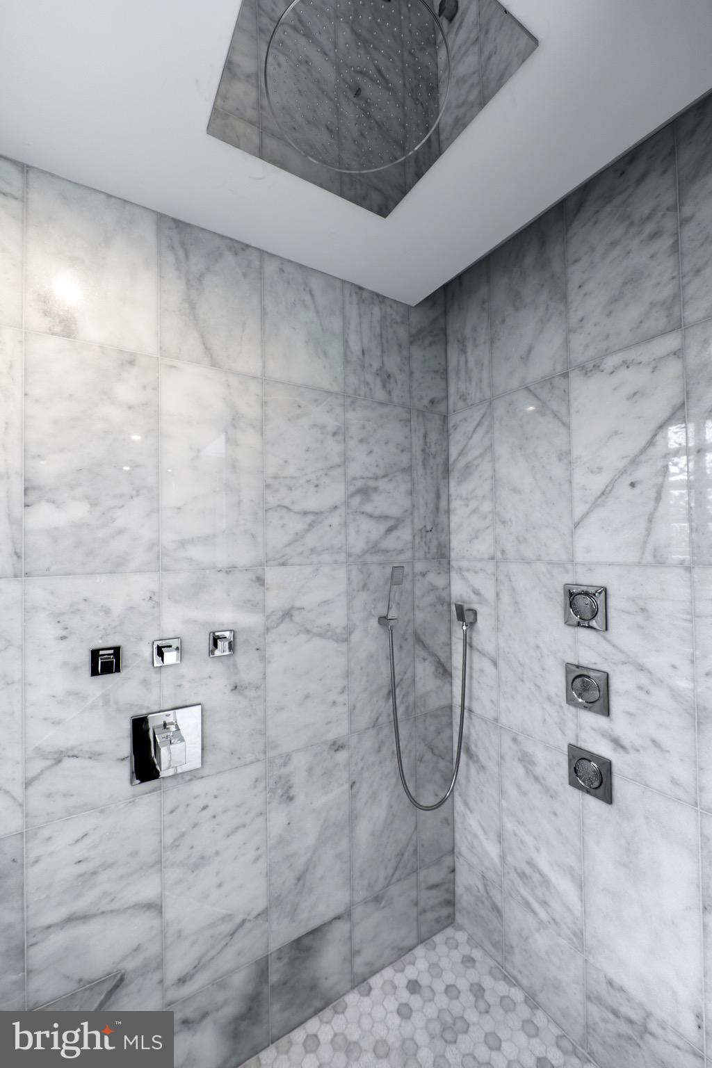 6210 Wedgewood Road Bethesda, MD 20817 - Photo 55 of 60 Spoiling marble shower with rain shower head jets
