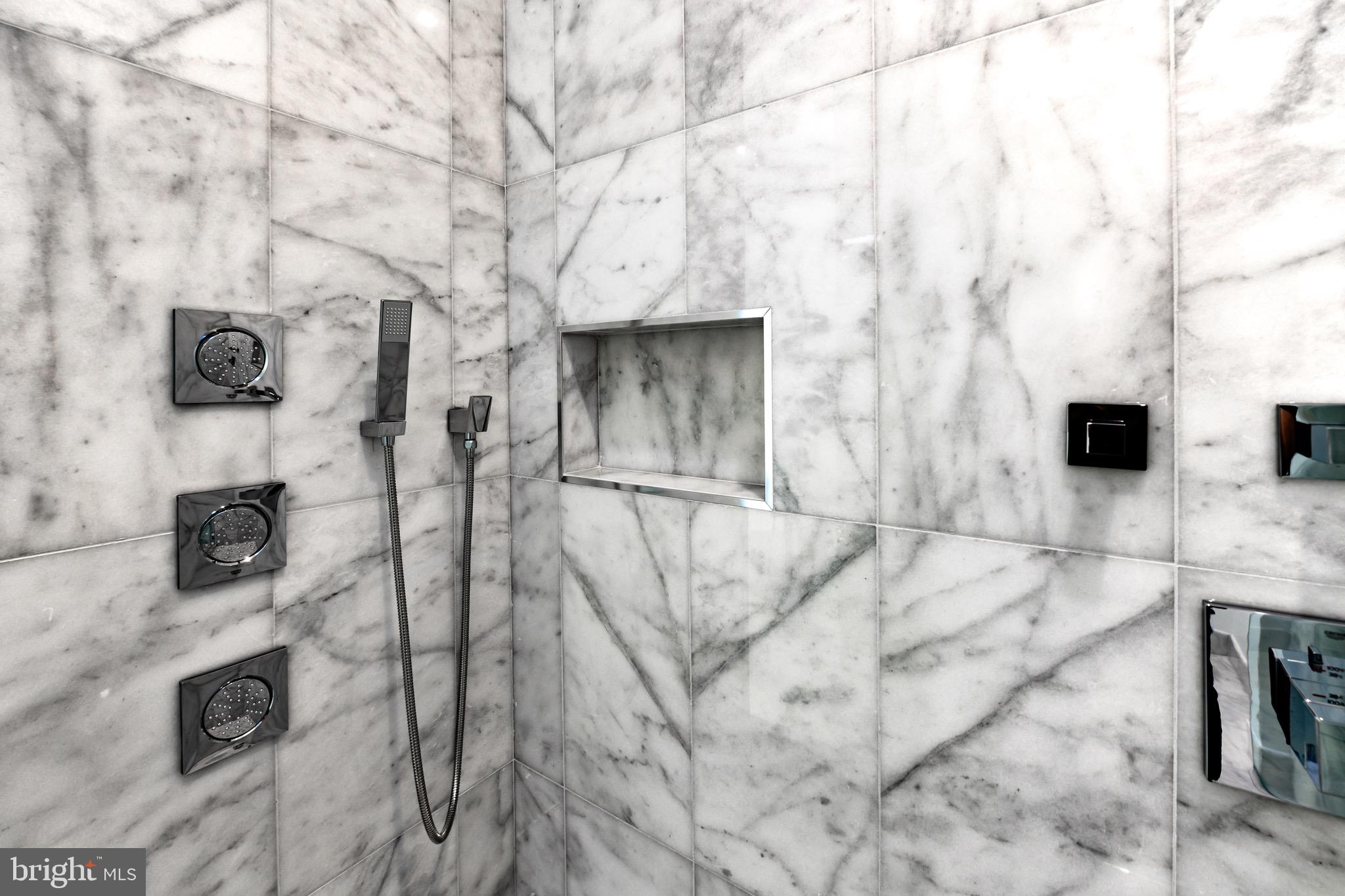 6210 Wedgewood Road Bethesda, MD 20817 - Photo 56 of 60 Spoiling marble shower with rain shower head jets