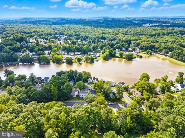a view of a lake with a city view