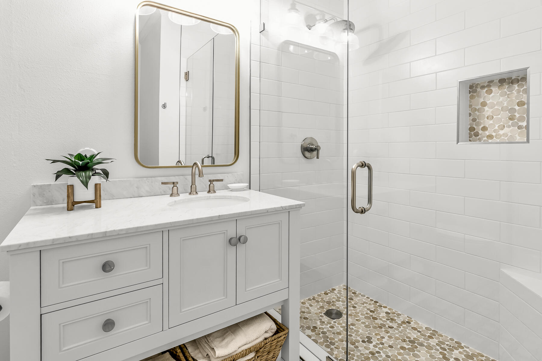 79 Redfish Circle Santa Rosa Beach, FL 32459 - Photo 19 of 33 a bathroom with a sink double vanity and a mirror