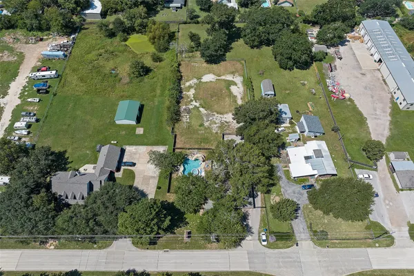 an aerial view of multiple house