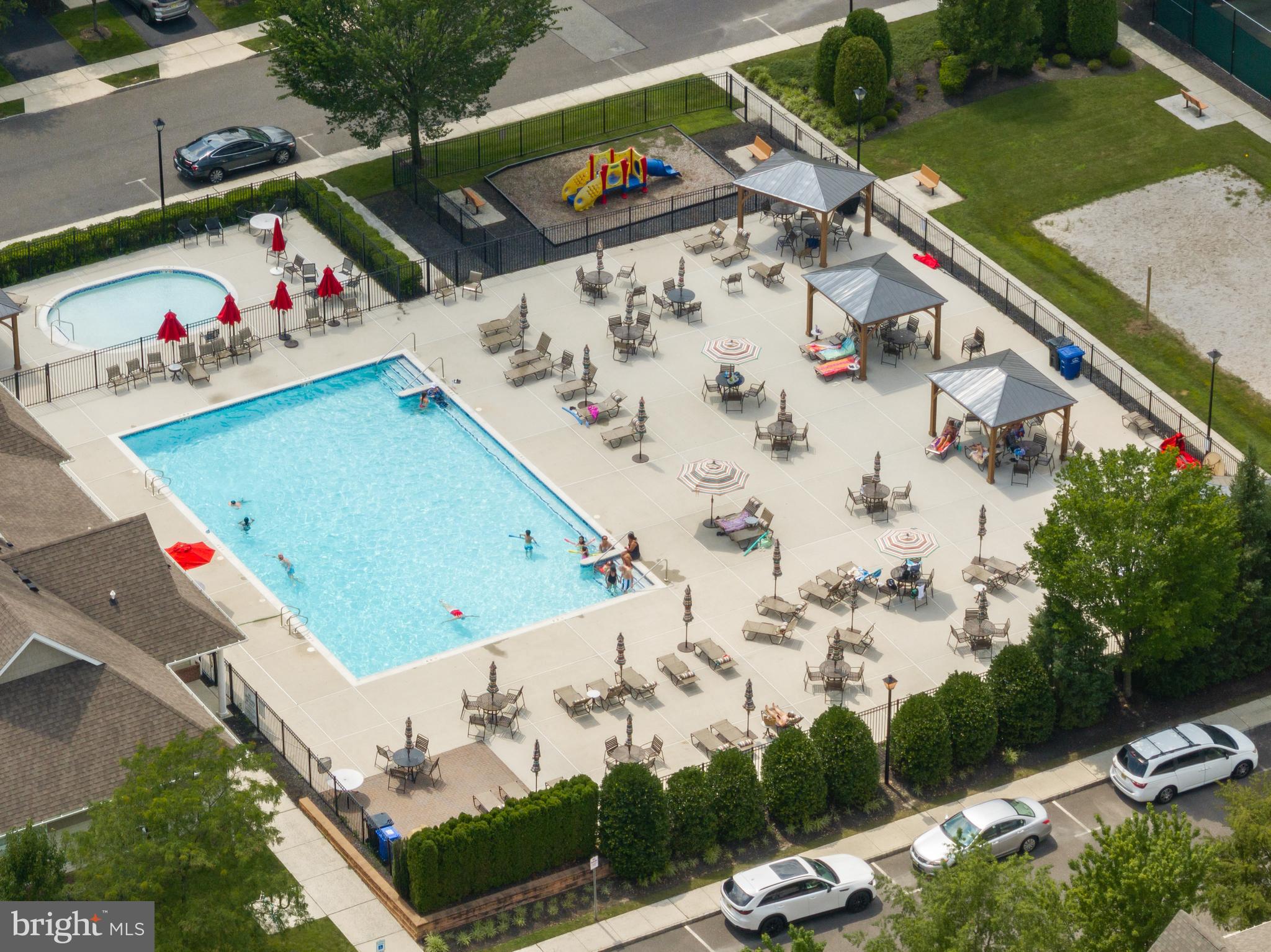 177 Nathan Drive Cinnaminson, NJ 08077 - Photo 42 of 42 an aerial view of a tennis ground and a yard