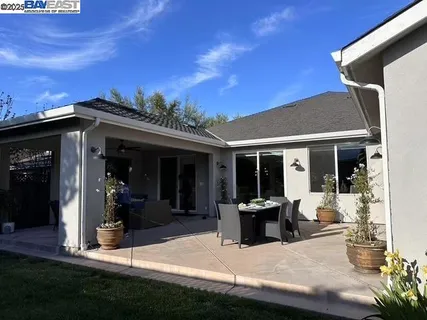 a view of a house with patio