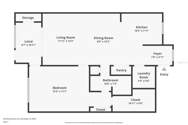 $1,650 | 314 Knottwood Court, Unit 314, Sun City Center, FL 33573