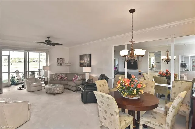a view of a dining room and livingroom view