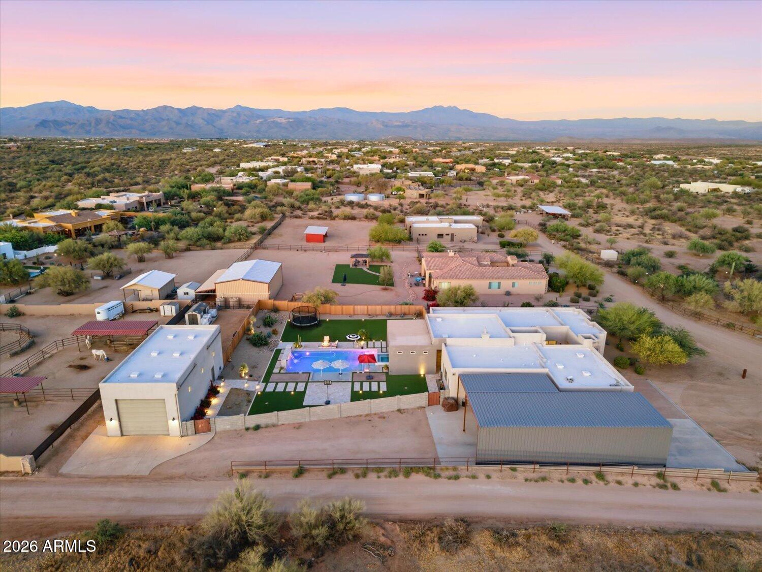 13810 East Red Bird Road Scottsdale, AZ 85262 - Photo 62 of 69 Drone- side yard
