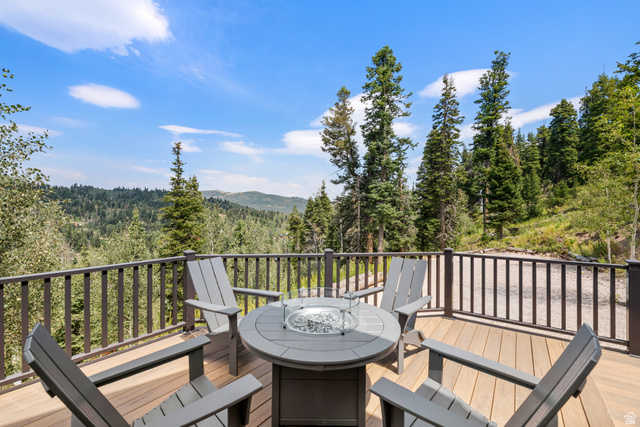 1782 Pine Loop Road Coalville, UT 84017 - Photo 38 of 52 Wood-finish deck with a dark railing system