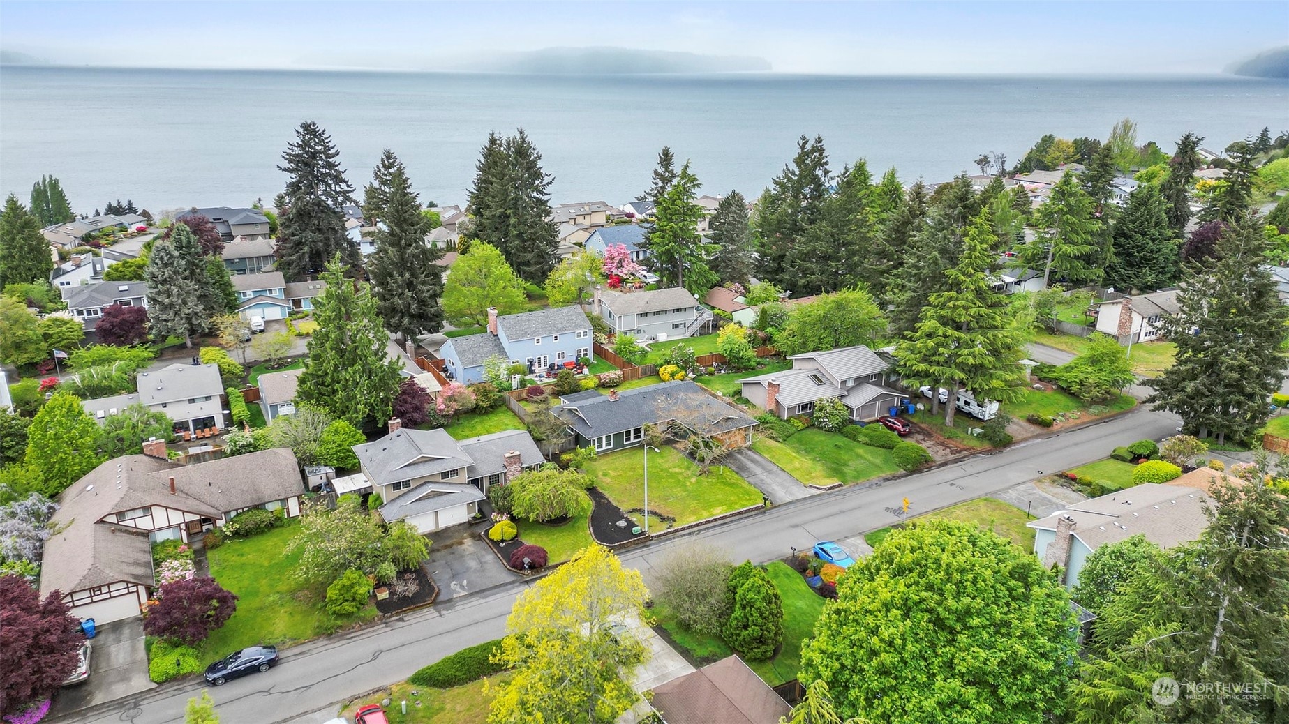 66 Bonney Street Steilacoom, WA 98388 - Photo 40 of 40 an aerial view of a house with a garden